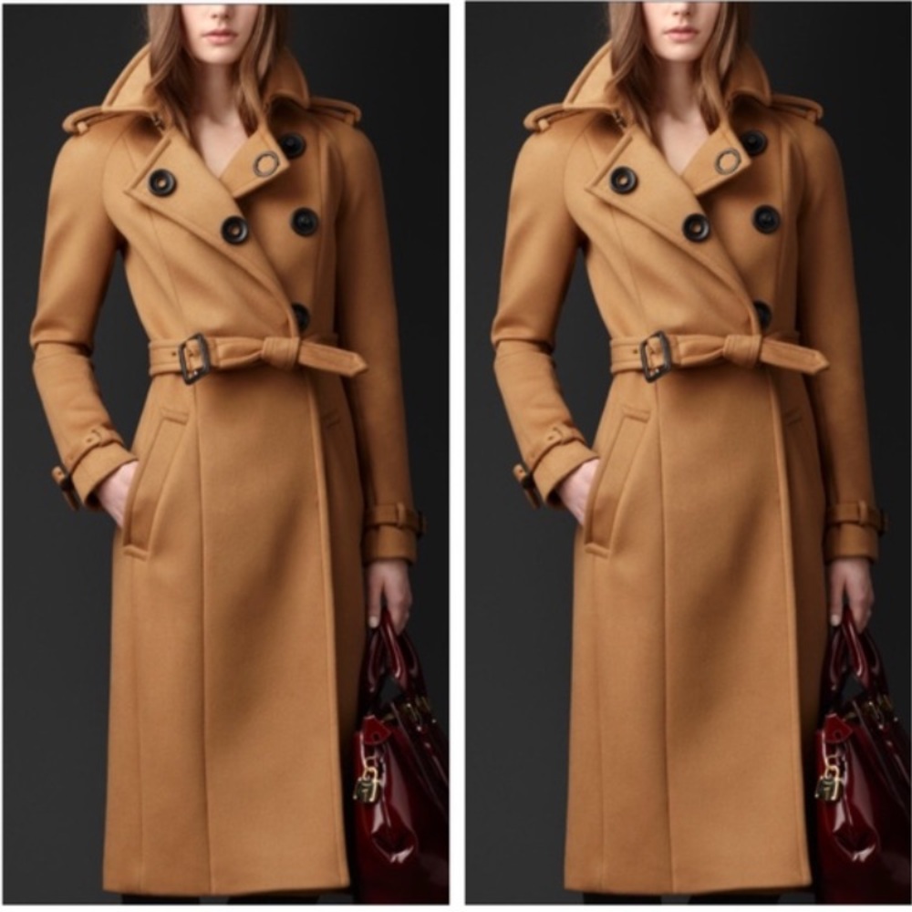 Burberry prorsum bondage tailored camel coat